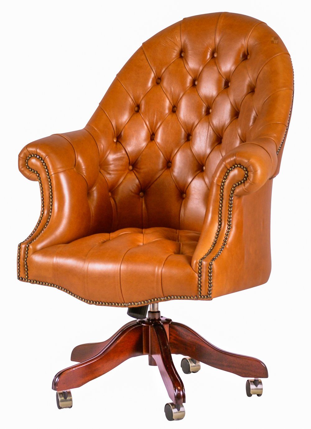 Kai Wiechmann Bürostuhl Chesterfieldsessel Executive Harold Polsterung light brown