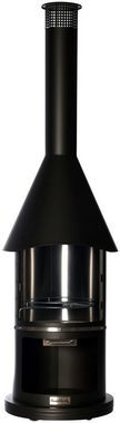Buschbeck Holzkohlegrill Edelstahlgrill Auckland, schwarz, Edles Design, Premium-Produkt mit Senotherm-Lackierung, Ø65 x H 230 cm