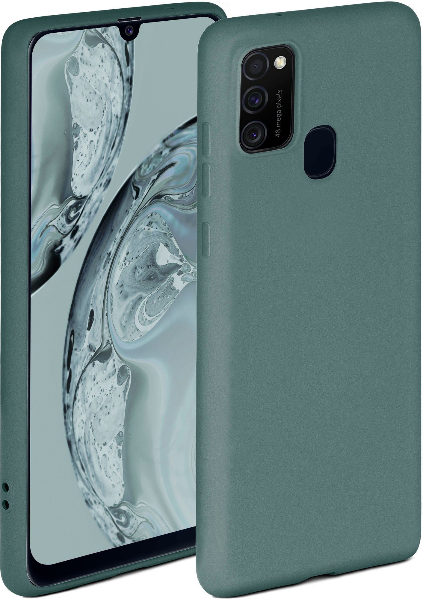 ONEFLOW Handyhülle ONEFLOW® Soft Case für Samsung Galaxy M21, Hülle aus Silikon, Back Cover mit Kameraschutz, weiche Silikonhülle