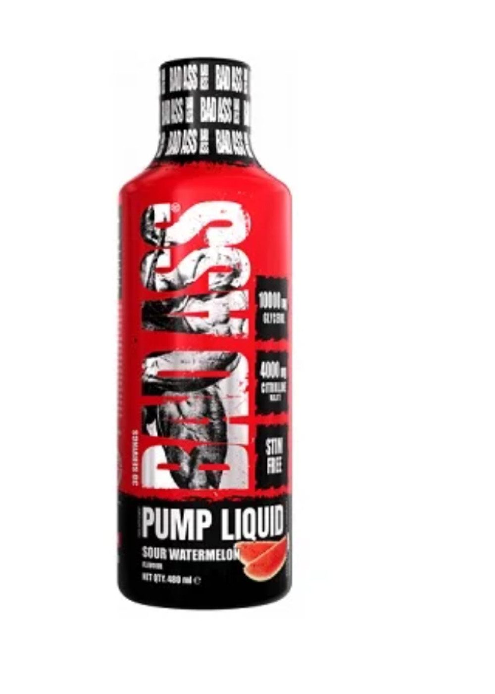 BAD ASS BAD ASS® PUMP LIQUID SERUM 480ml Sour Watermelon Serum, Flüssig, 1 er kein Set à 480 ml, Glycerin 10 000 mg Citrullinmalat -4 000 mg davon Citrullin 2680 mg