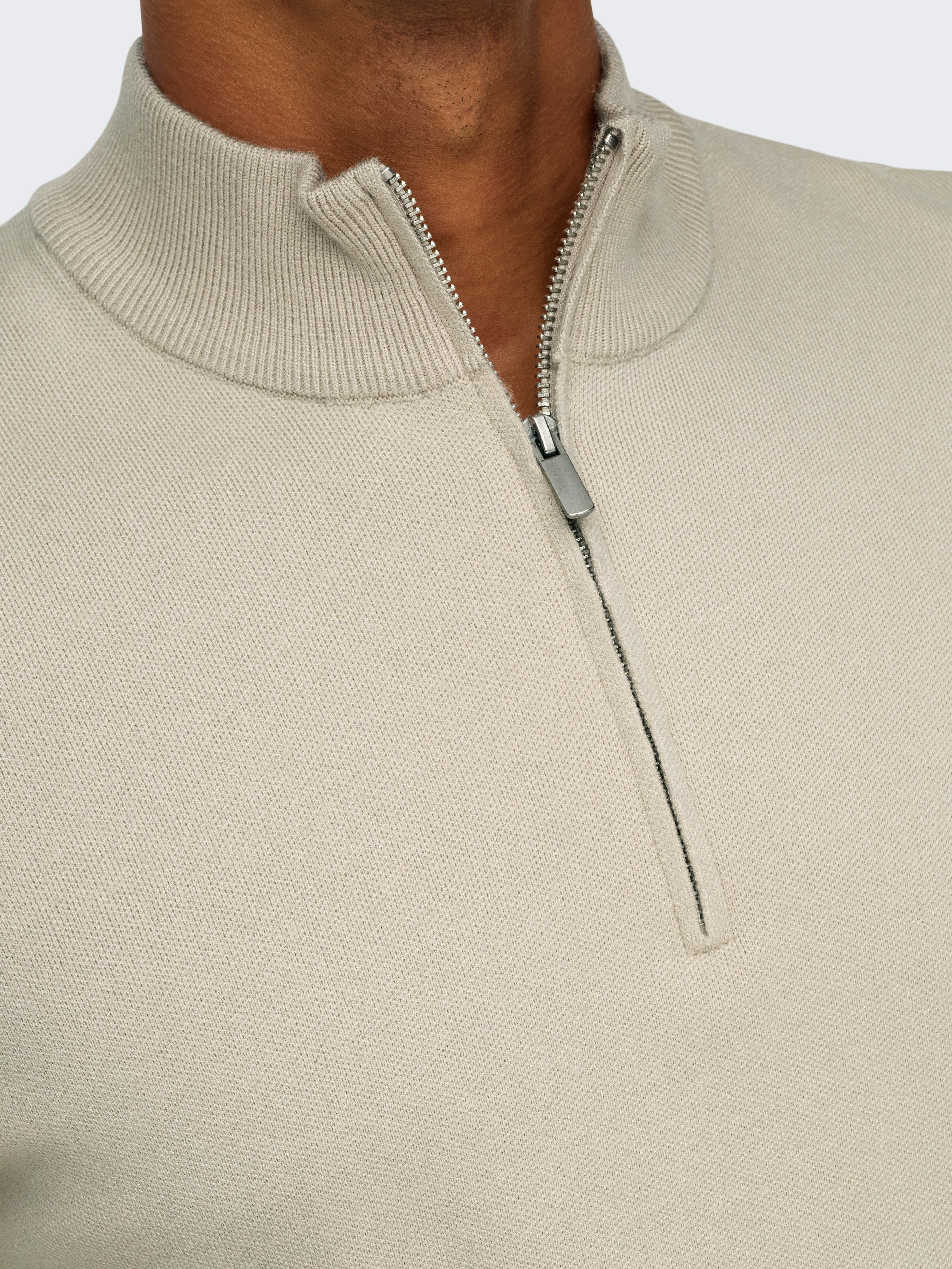 ONLY & SONS Troyer ONSCOOPER REG 12 HALF ZIP HIGH NECK KNIT – Bild 3 von 5