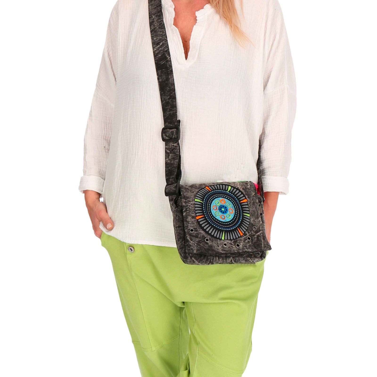 KUNST UND MAGIE Schultertasche Schultertasche Hippie Handtasche Tasche+Schulterriemen Damen Herren