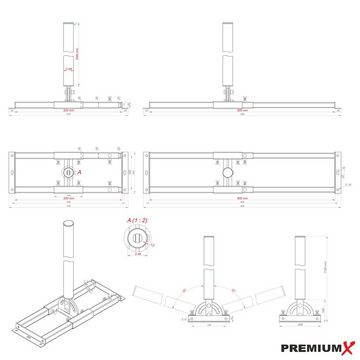 PremiumX PROFI X100-48 SAT Dachsparrenhalter Stahl feuerverzinkt SAT-Halterung