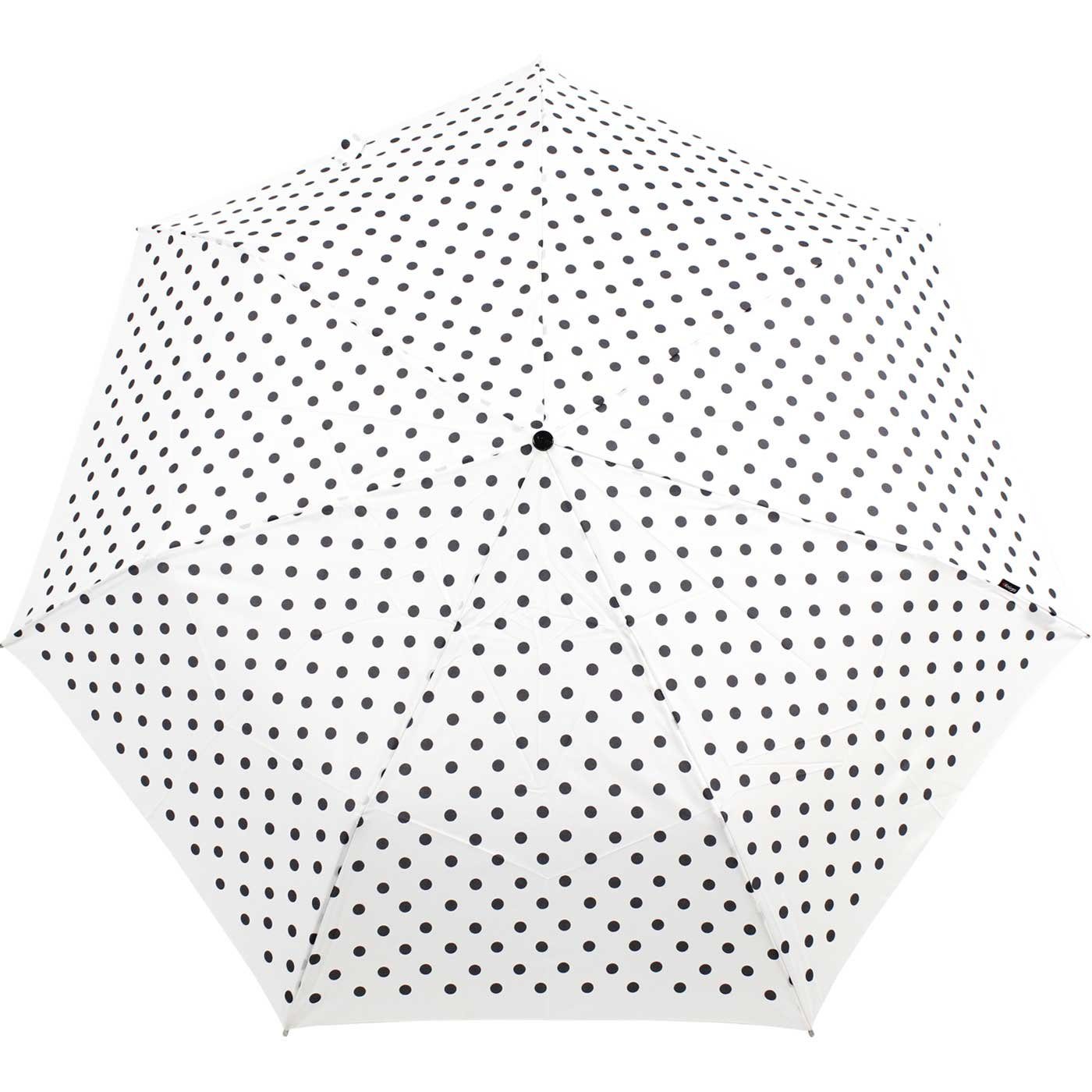 Knirps® Taschenregenschirm Slim Duomatic mit Auf-Zu-Automatik - Polka Dots, immer mit dabei, passt in jede Tasche – Bild 4 von 5