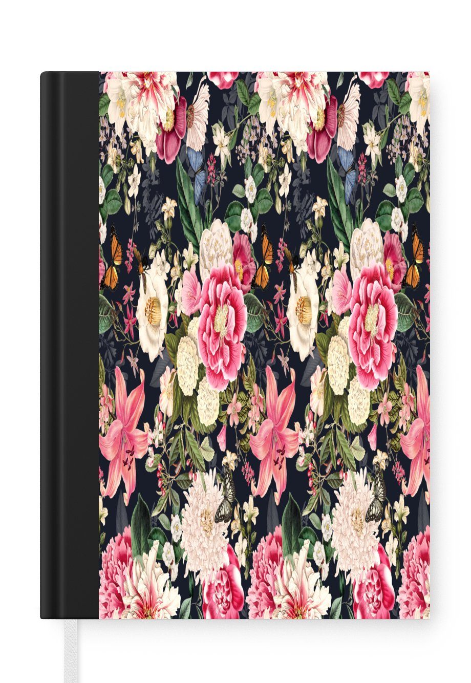 MuchoWow Notizbuch Blumen - Anemone - Lilie - Collage, Journal, Merkzettel, Tagebuch, Notizheft, A5, 98 Seiten, Haushaltsbuch | Notizbücher