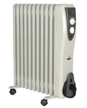 El Fuego Elektro-Heizkörper AY7024, Mobiler Ölradiator 11 Rippen, weiß, 2500W, regelbar