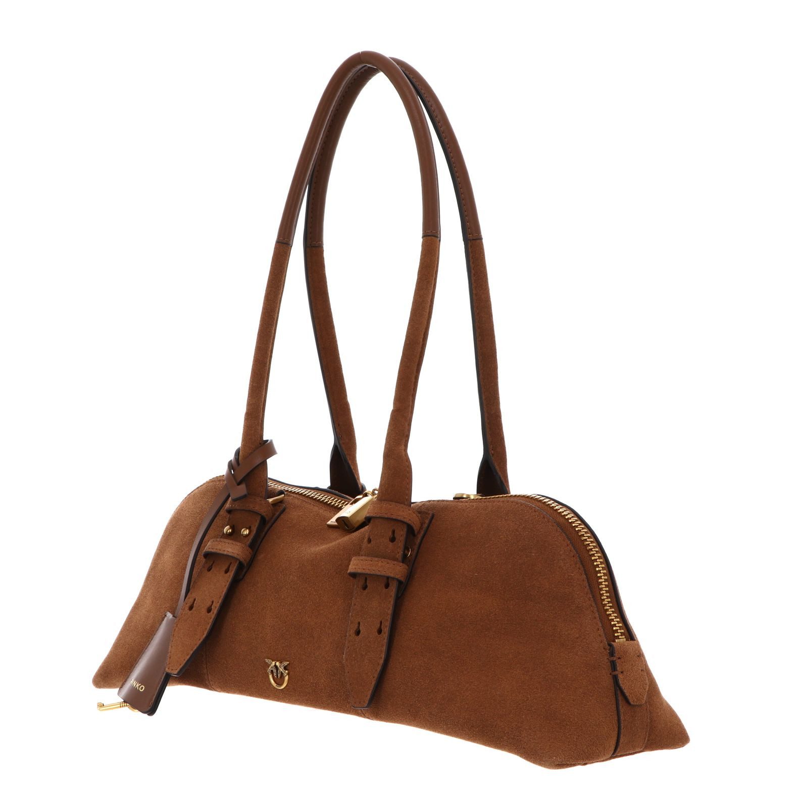 PINKO Handtasche Bowling Horizontal Big Suede +
