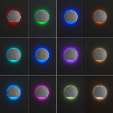 LEDANDO LED Einbaustrahler RGB LED Treppenbeleuchtung PLEXI aus Aluminium in rund für Schalterdos