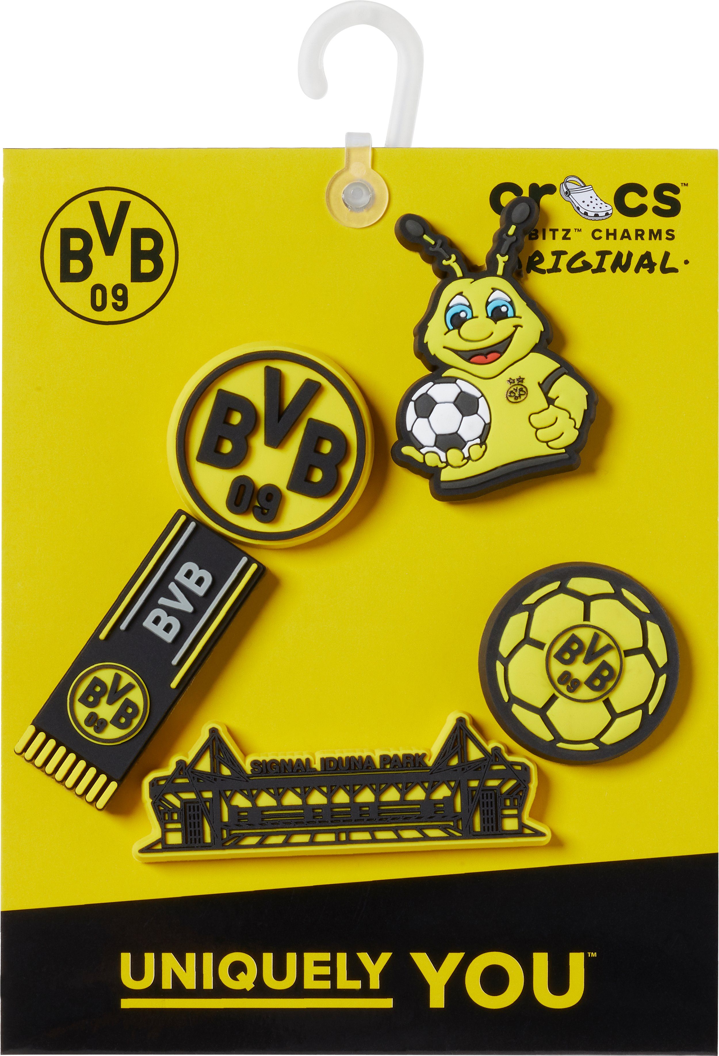 Crocs Schuhanstecker Jibbitz™ Motiven BVB Spielzeug. für Dortmund) geeignet), 3 unter Kein verschiedenen 5-tlg., Kinder Nicht (Fußball Jahren Borussia (Set, mit BVB