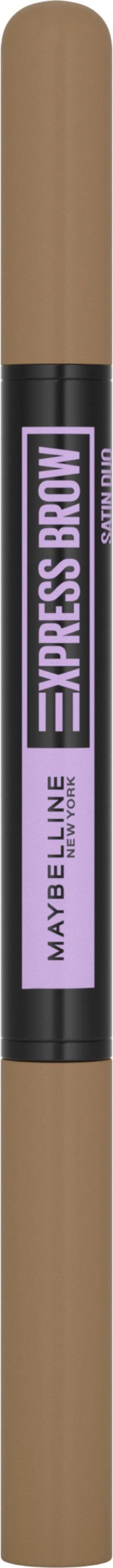 MAYBELLINE NEW YORK Augenbrauen-Stift EXPRESS BROW SATIN DUO, mit Duo-Applikator