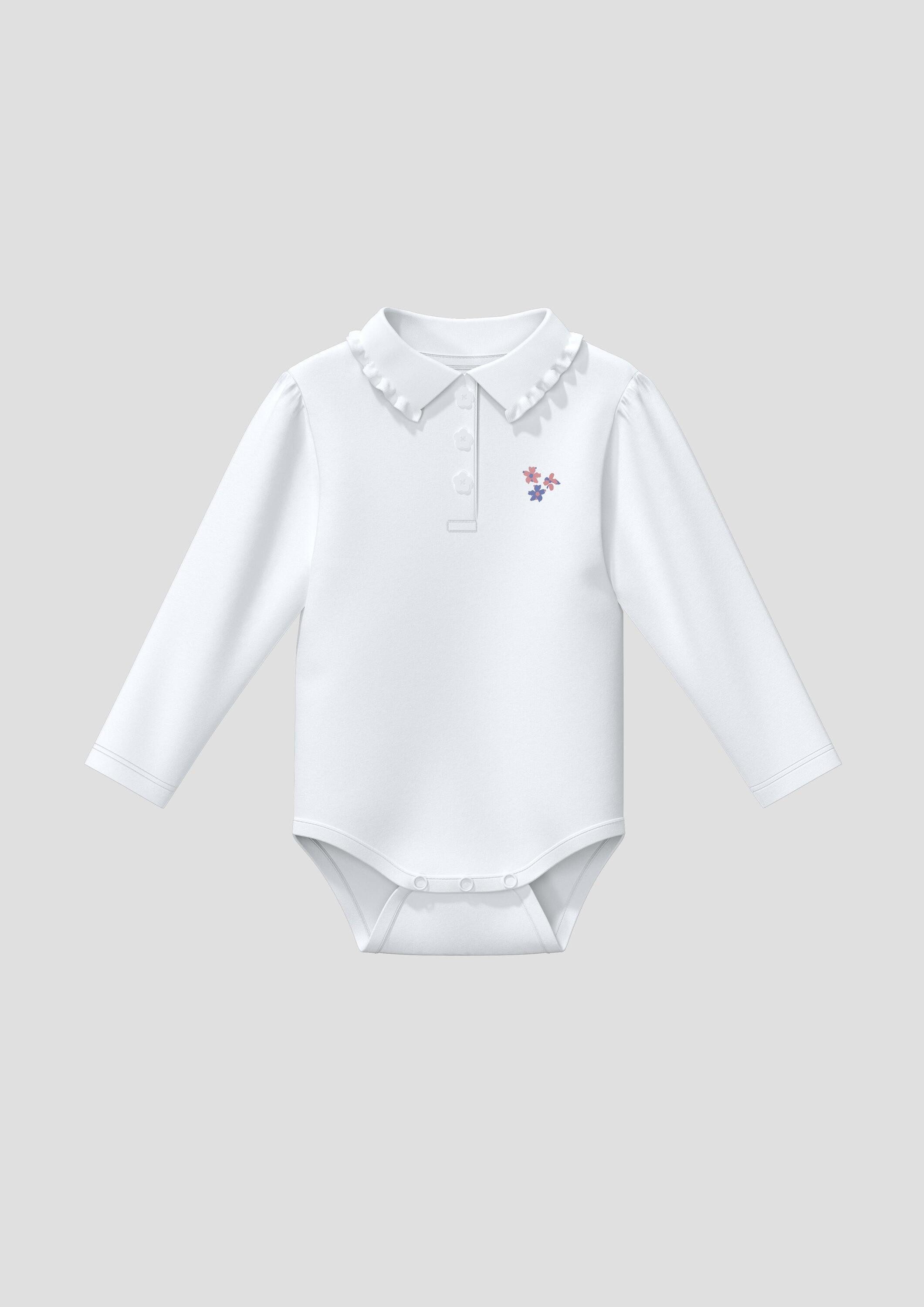 s.Oliver Shirtbody T-Shirt Body Body mit gerüschtem Polokragen