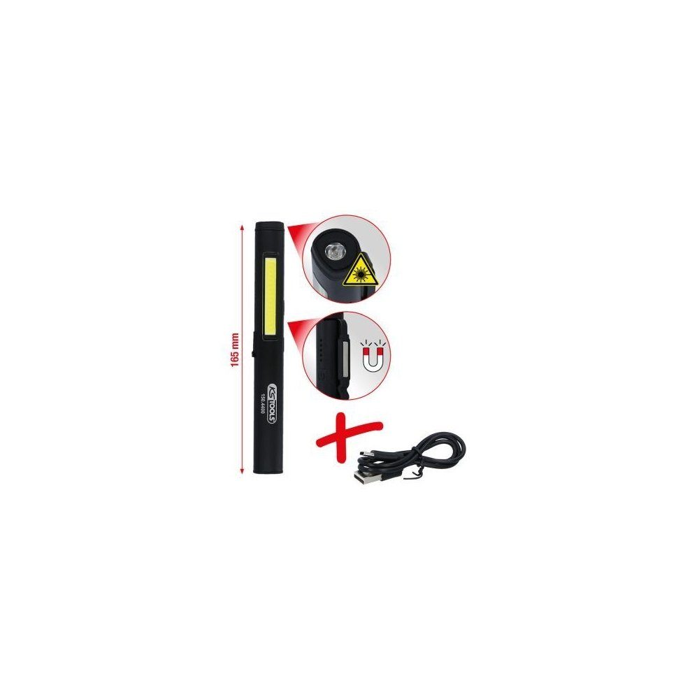 KS Tools Montagewerkzeug Aluminium-Stiftleuchte mit Laserpointer 150.4400, 150.4400