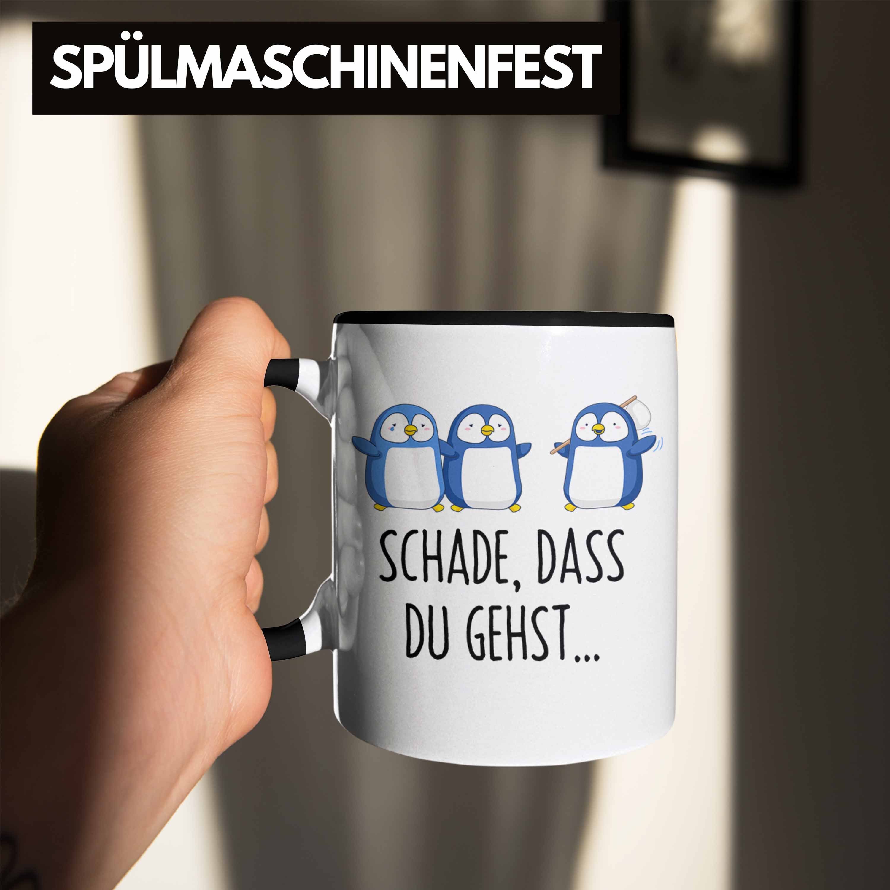 Trendation Tasse Trendation - Du Abschied Schwarz Tasse Dass Kollege Job Sprüche Neuer Jobwechsel Kollegin Geschenk Abschiedsgeschenk Schade Lustig Gehst