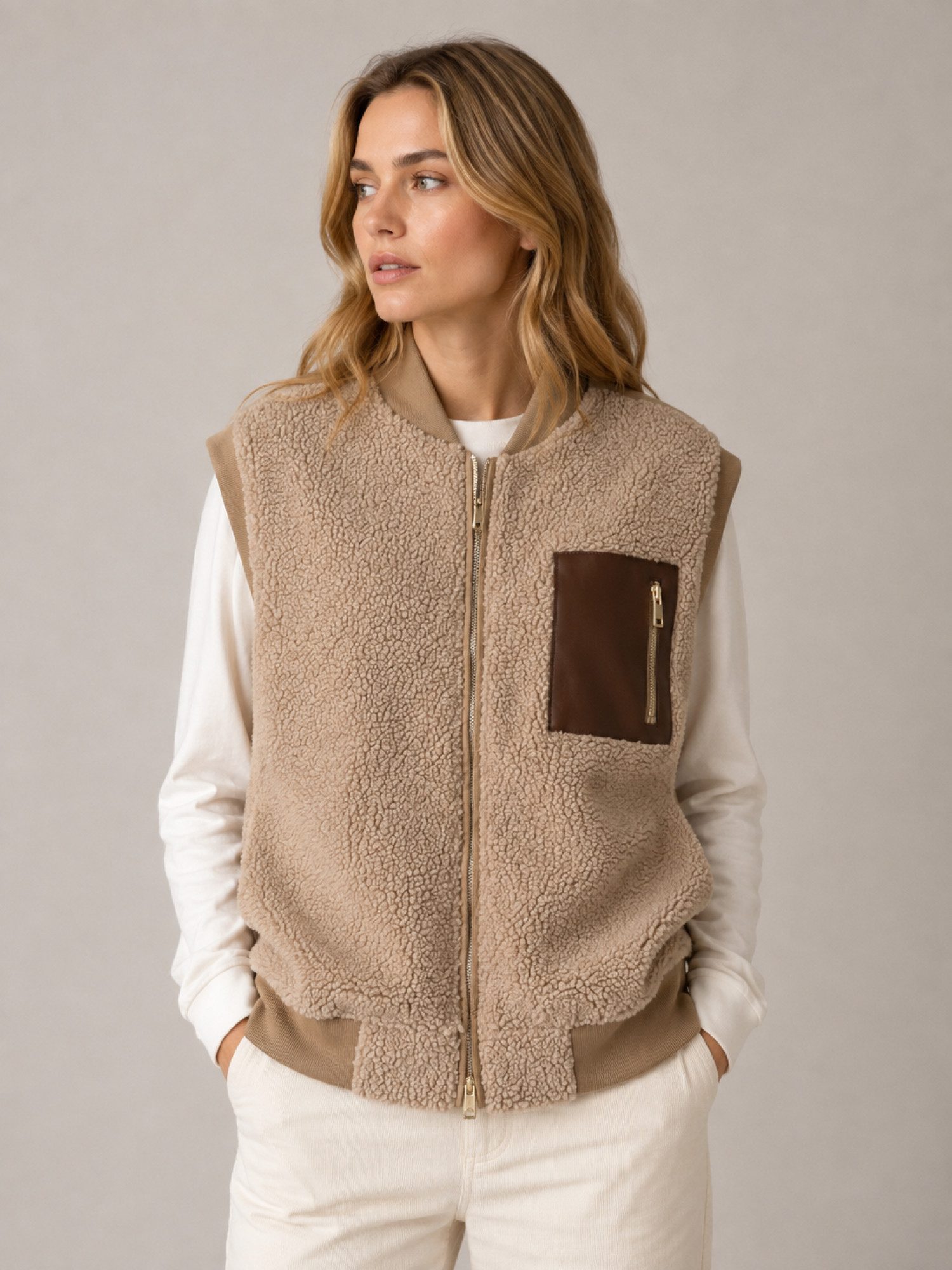 Mos Mosh Plüschweste MMJovo Teddy Vest – Bild 3 von 4
