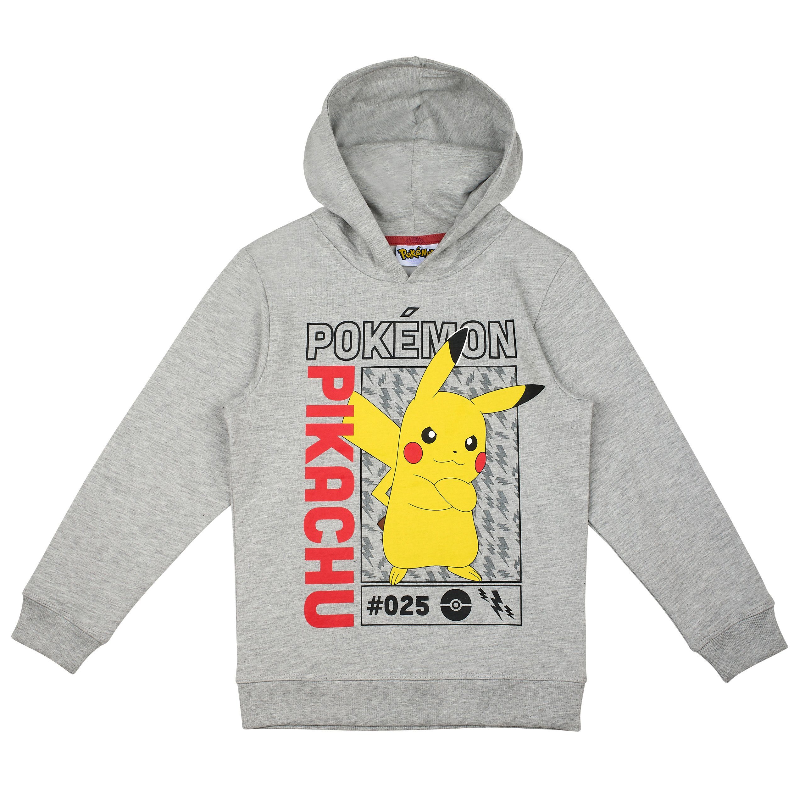 POKÉMON Langarmshirt Pokemon Kapuenpullover Pullover Hoody