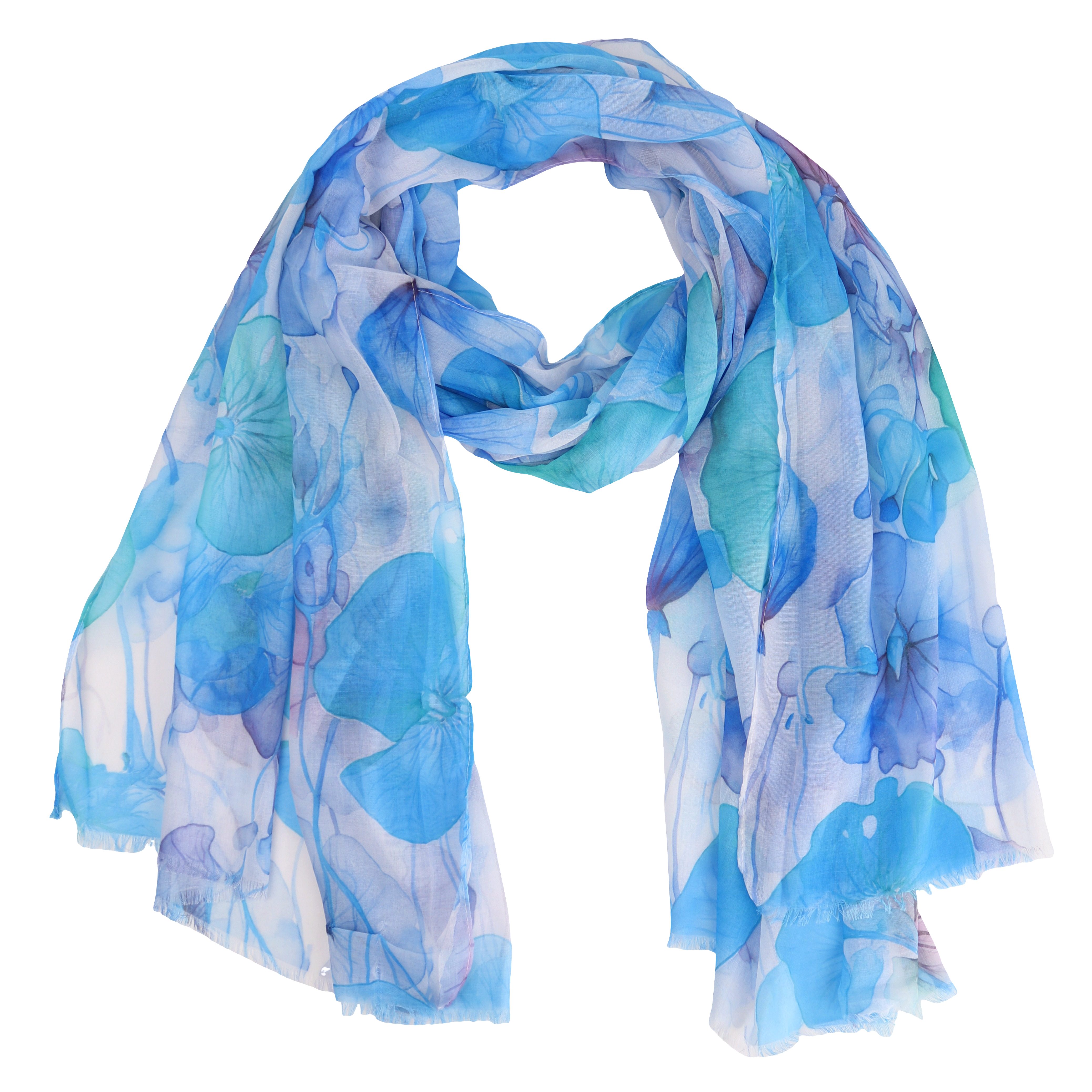 MIRROSI Modeschal Weicher & Leicht Großes Schal, ca.75x180cm, Lotus Print, (aus 100% Viskose, Atemberaubende Designs), Damen Halstuch Stola ideal für Frühling, Sommer und Herbst
