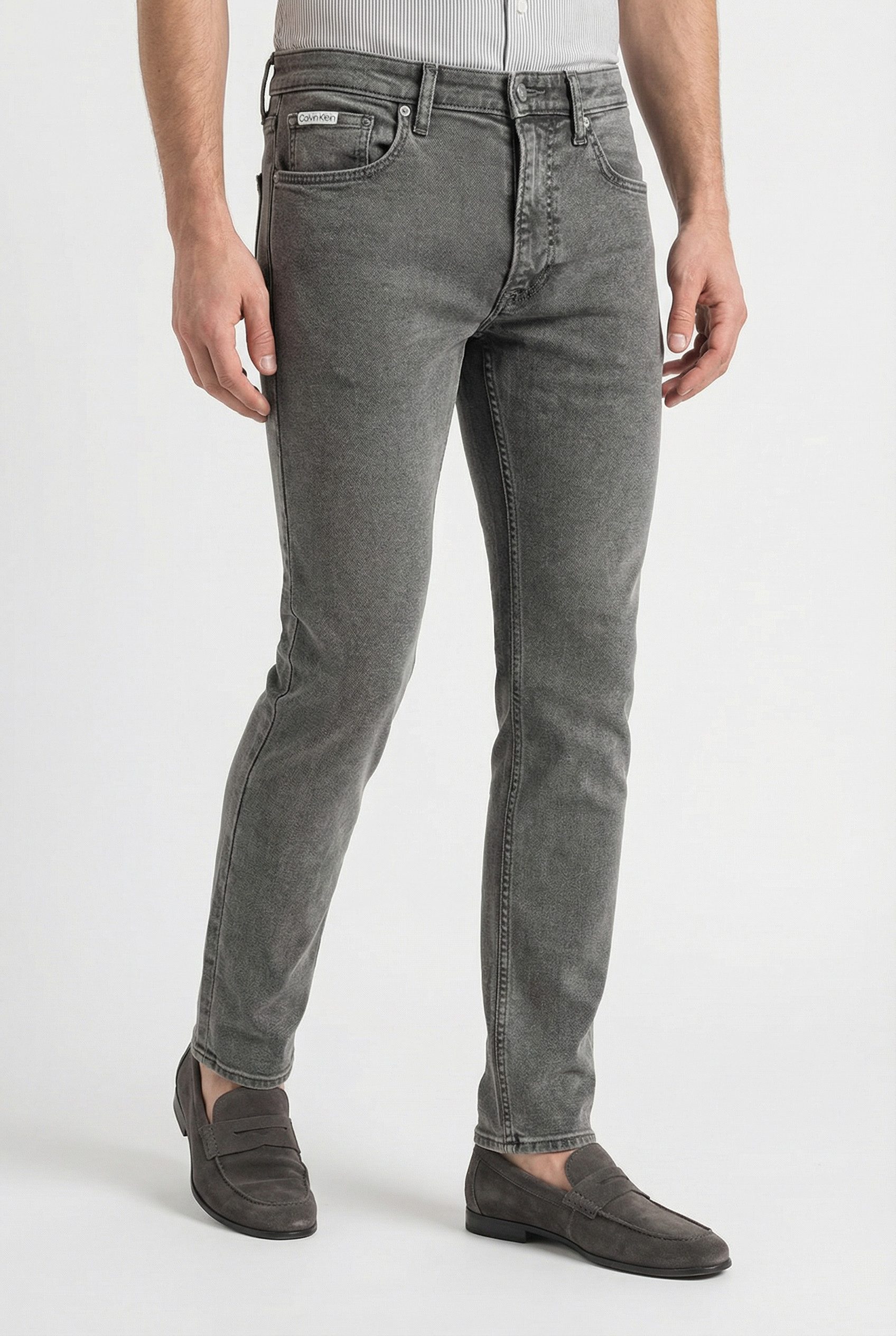 Calvin Klein Jeans Skinny-fit-Jeans mit Leder-Badge – Bild 2 von 5