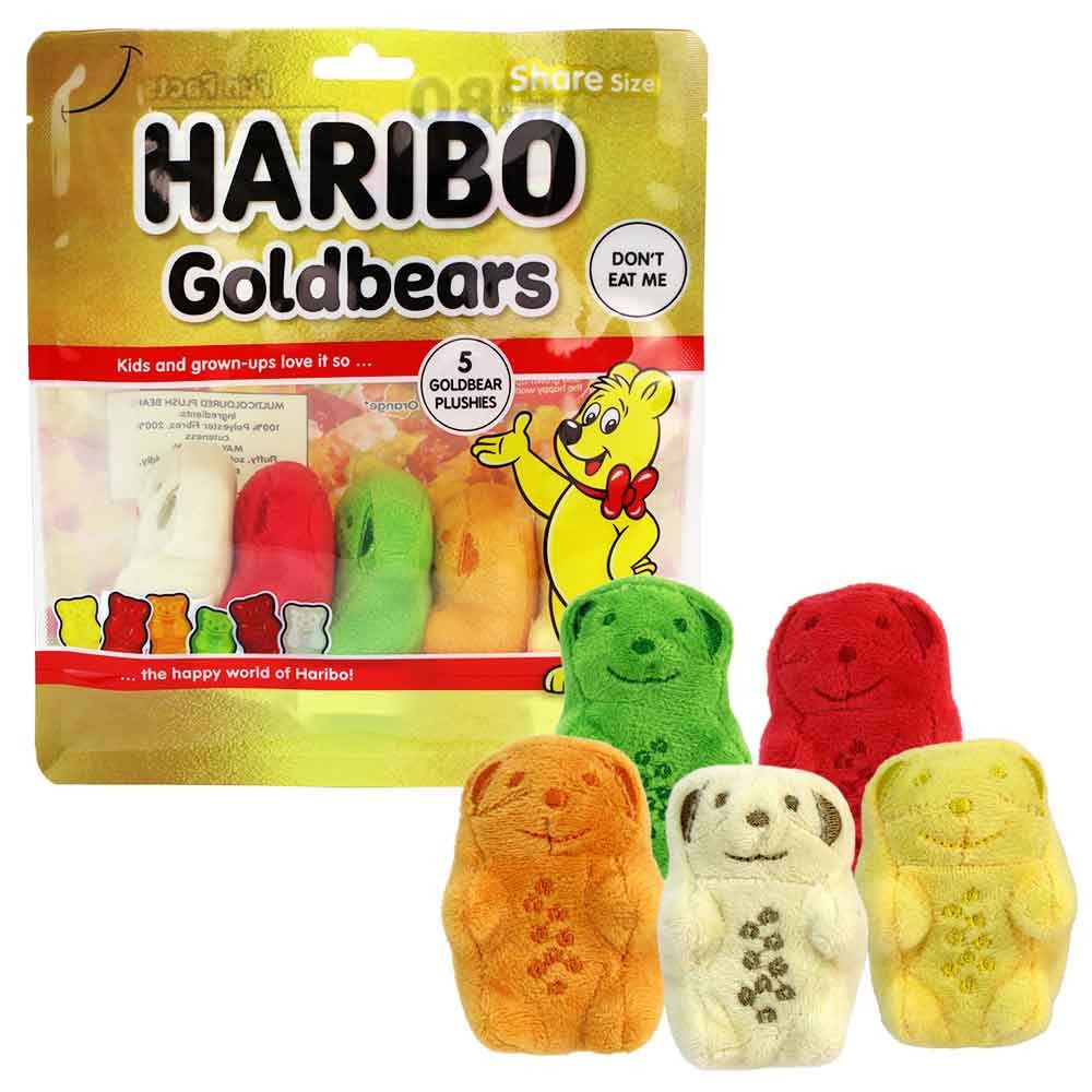 HARIBO Kuscheltier Haribo Goldbären Plüschtiere in Kunststoff-Beutel (5-St)