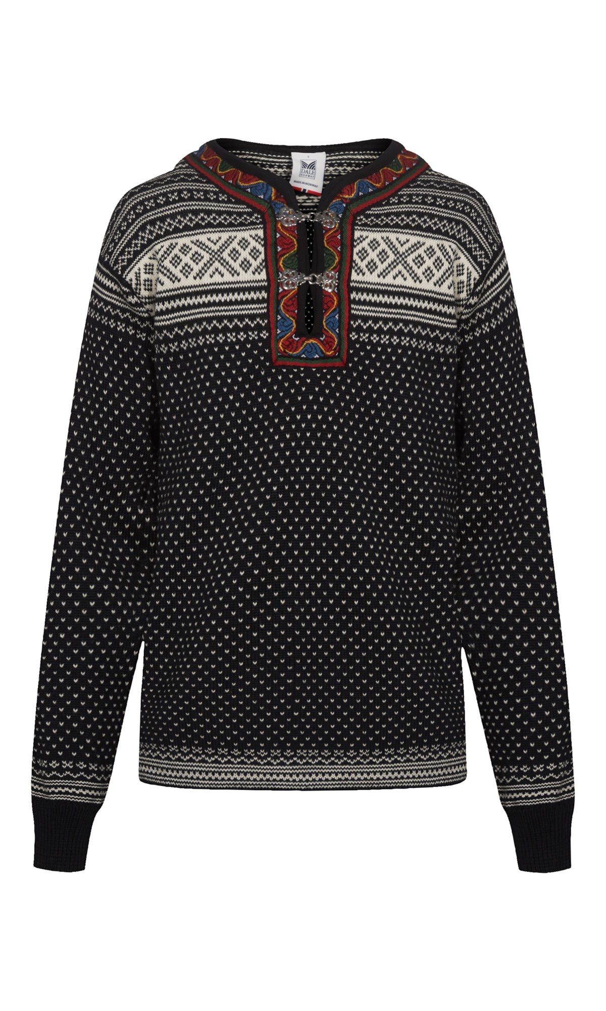 of Norway Of Offwhite Sweater Setesdal Dale Norway Longpullover Black Dale - Freizeitpullover
