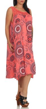 CLEO STYLE Sommerkleid Sommerkleid Dame 48 Lachs