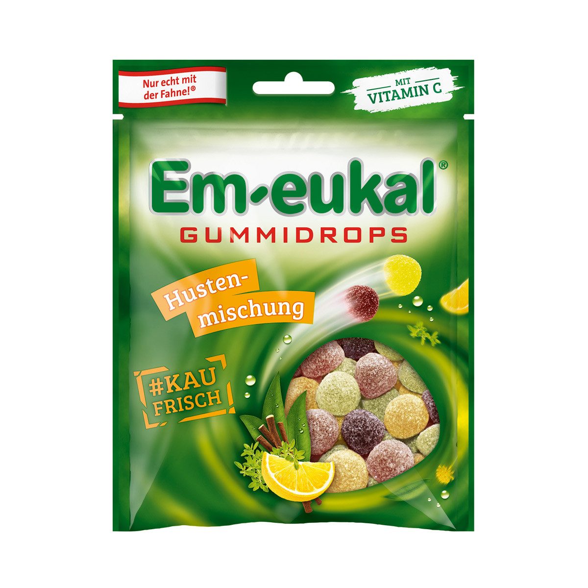 Em-eukal Süßigkeit, Em eukal Husten Mischung kräuterfrisch mit feiner Zuckerkruste 90g
