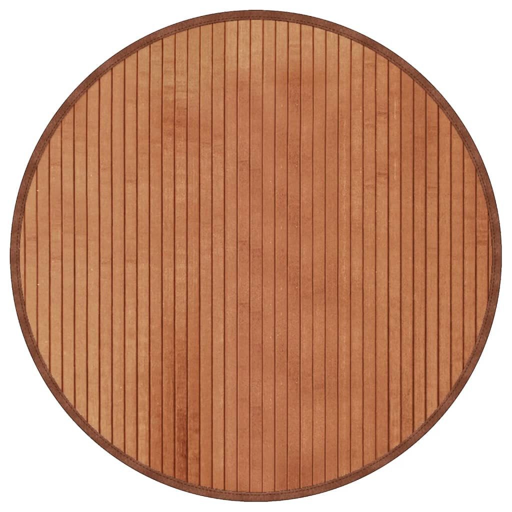 Teppich 60 cm Teppich Rund Braun 60 cm Bambus
