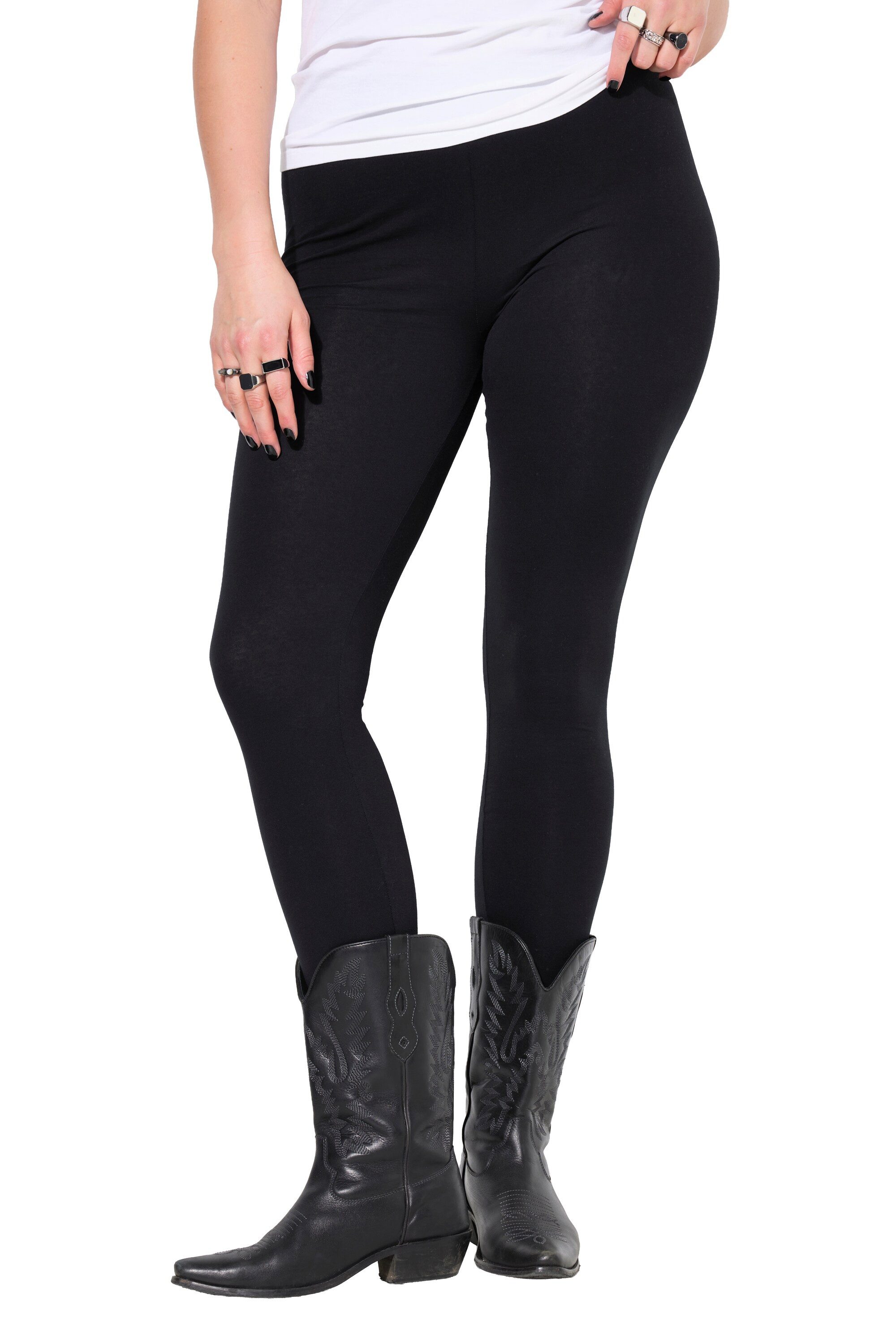Studio Untold Leggings Leggings Doppelpack schmal High Waist Elastikbund (2-tlg) Bestseller – Bild 2 von 4