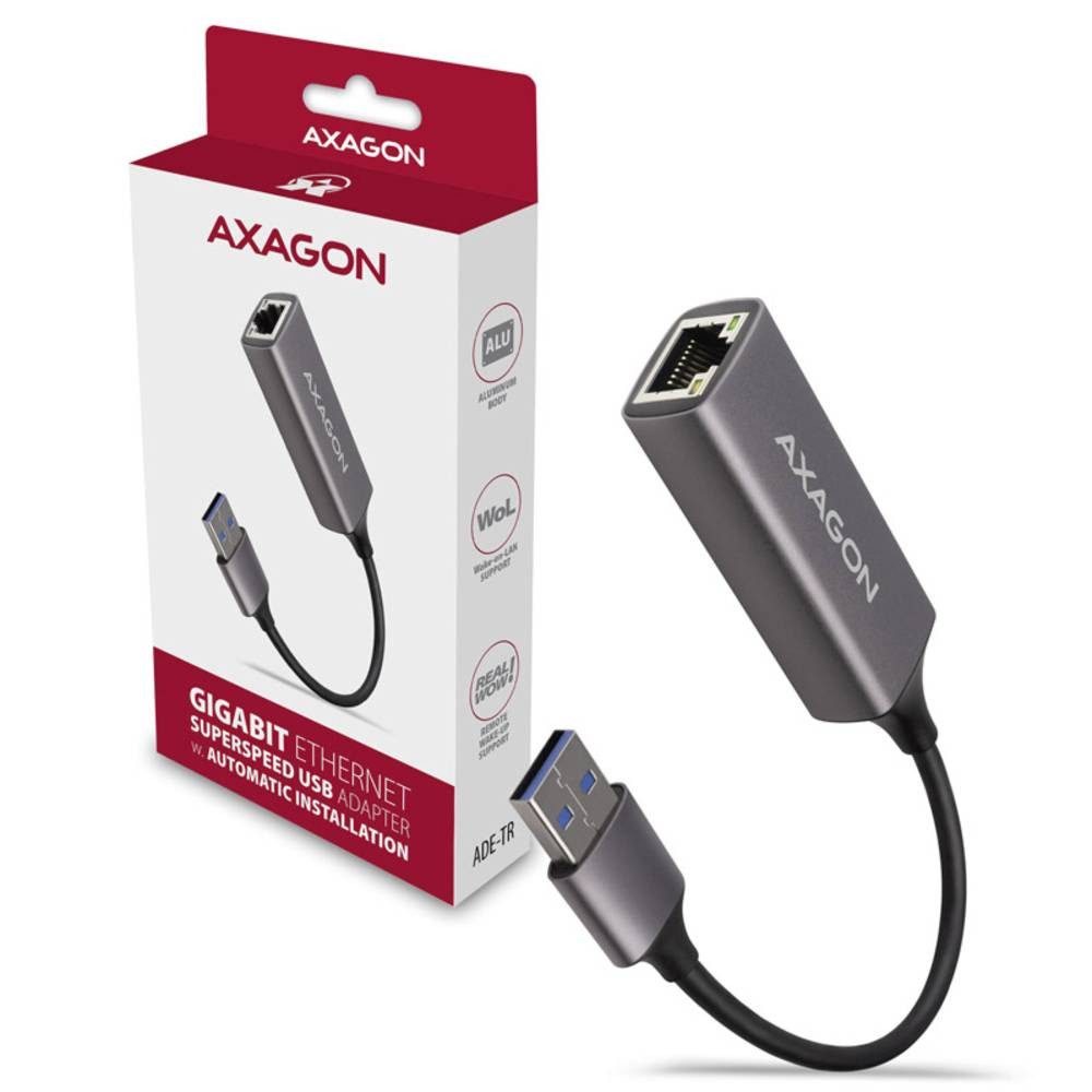 AXAGON Gigabit Ethernet 10/100/1000 Adapter - USB 3.1 Typ A ADE-TR Netzwerk-Adapter