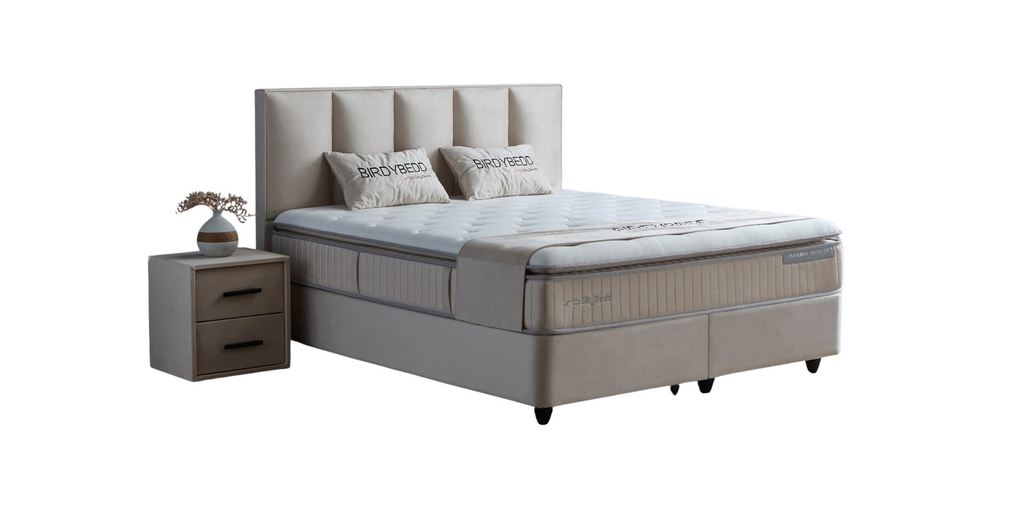Villa Möbel Boxspringbett BIRDY (Bett Set, günstig online kaufen