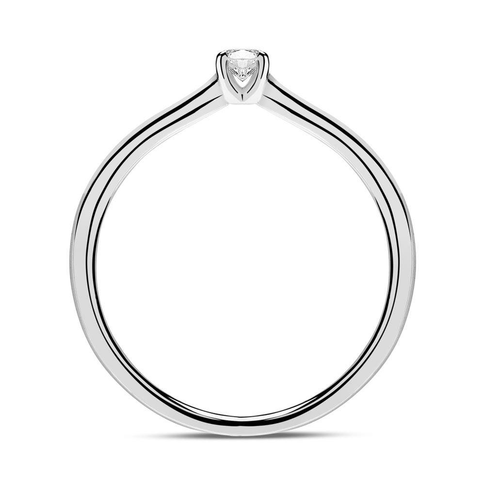 Unique Goldring 585er Weißgold Solitär...