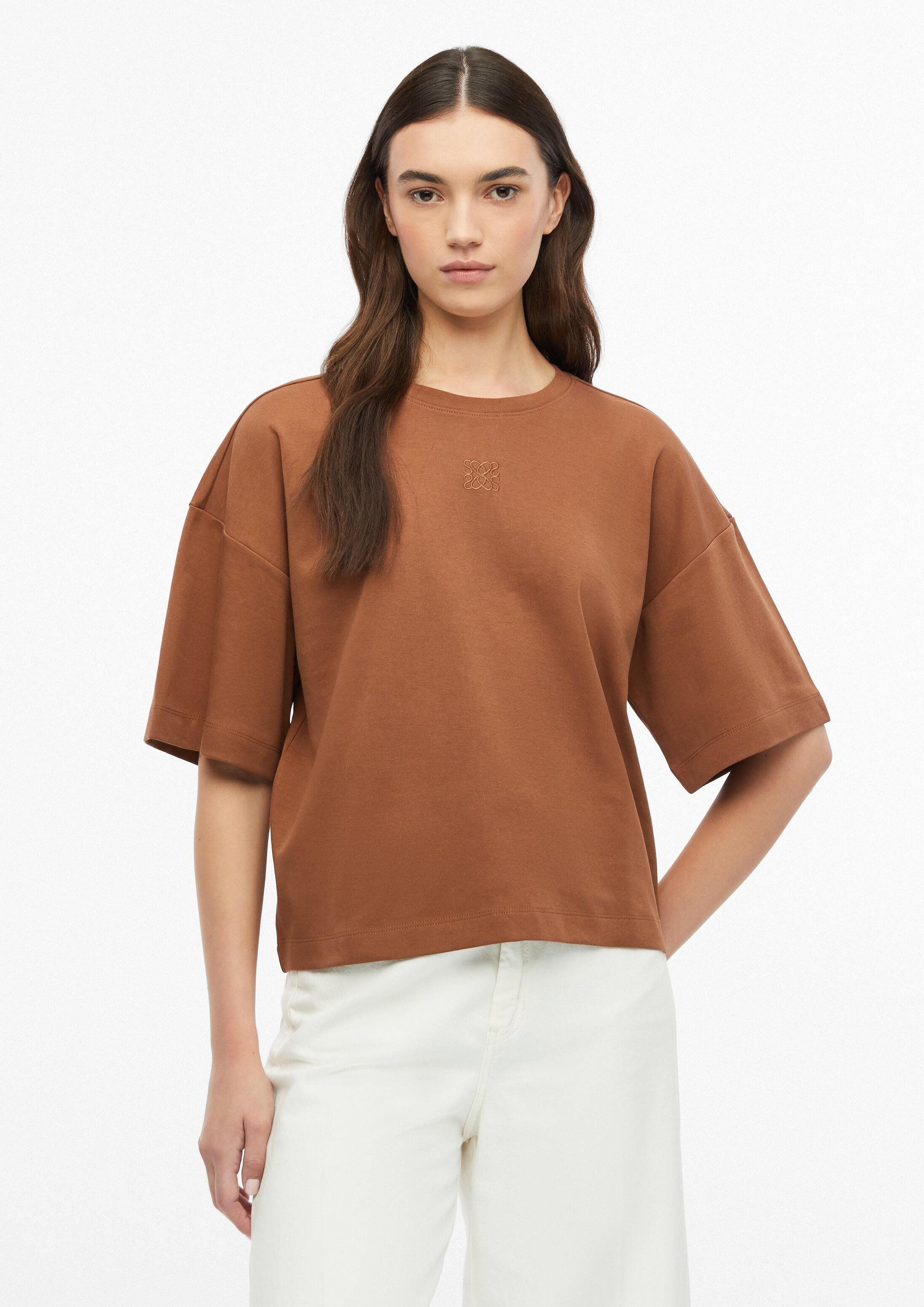 s.Oliver Kurzarmshirt T-Shirt Oversized T-Shirt mit Stickerei