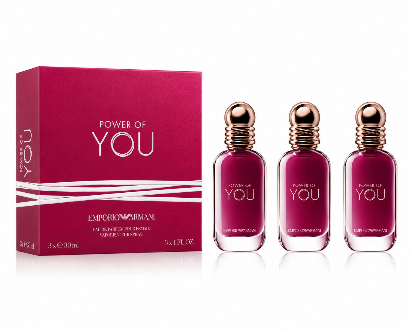 Giorgio Armani Eau de Parfum Armani Emporio Armani Power of You Eau de Parfum 3er Set, 1-tlg., Vorteilspack mit drei Eau de Parfum Flakons