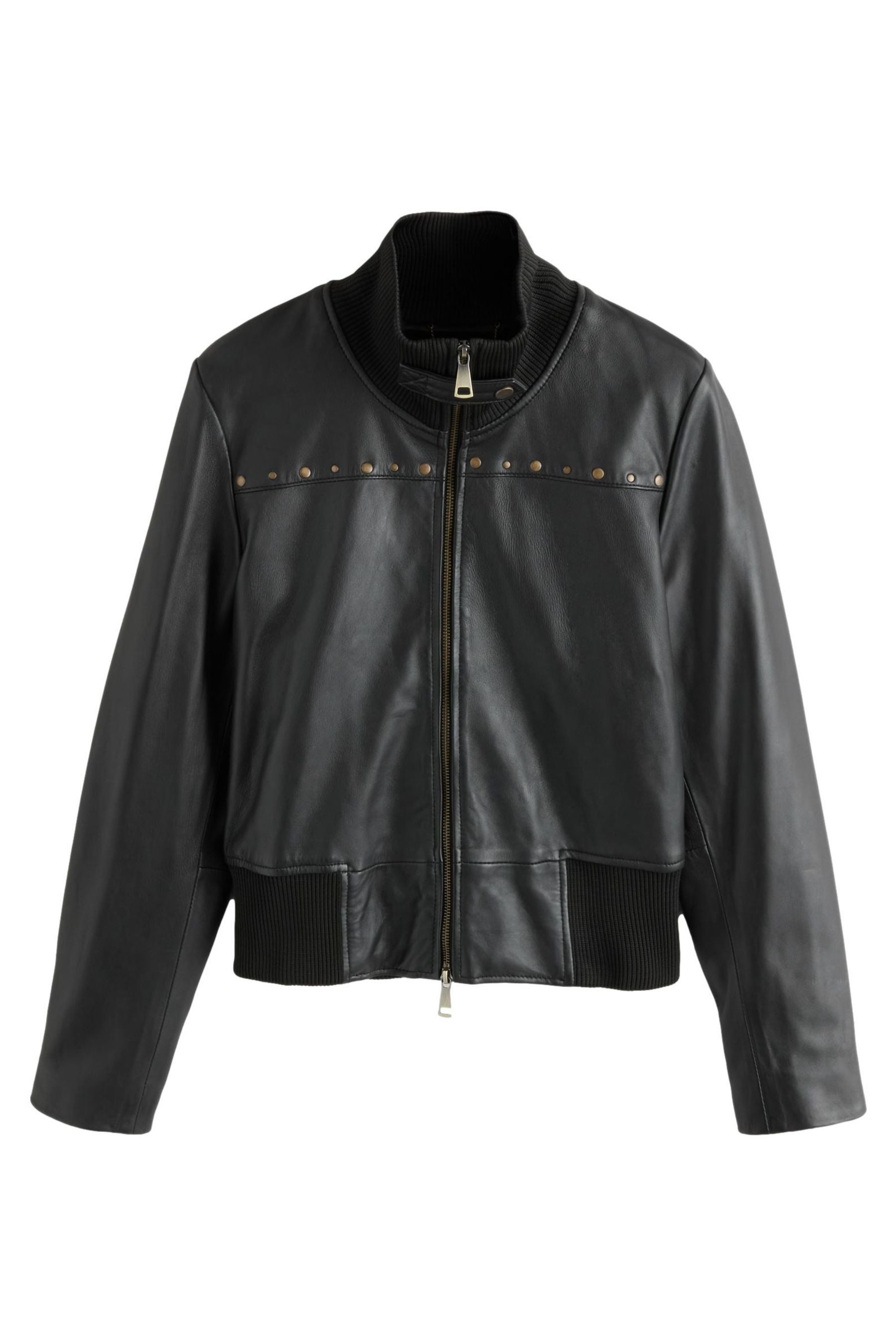 Rockett St George Lederjacke Rockett St George Lederjacke mit Nietenstern (1-St)