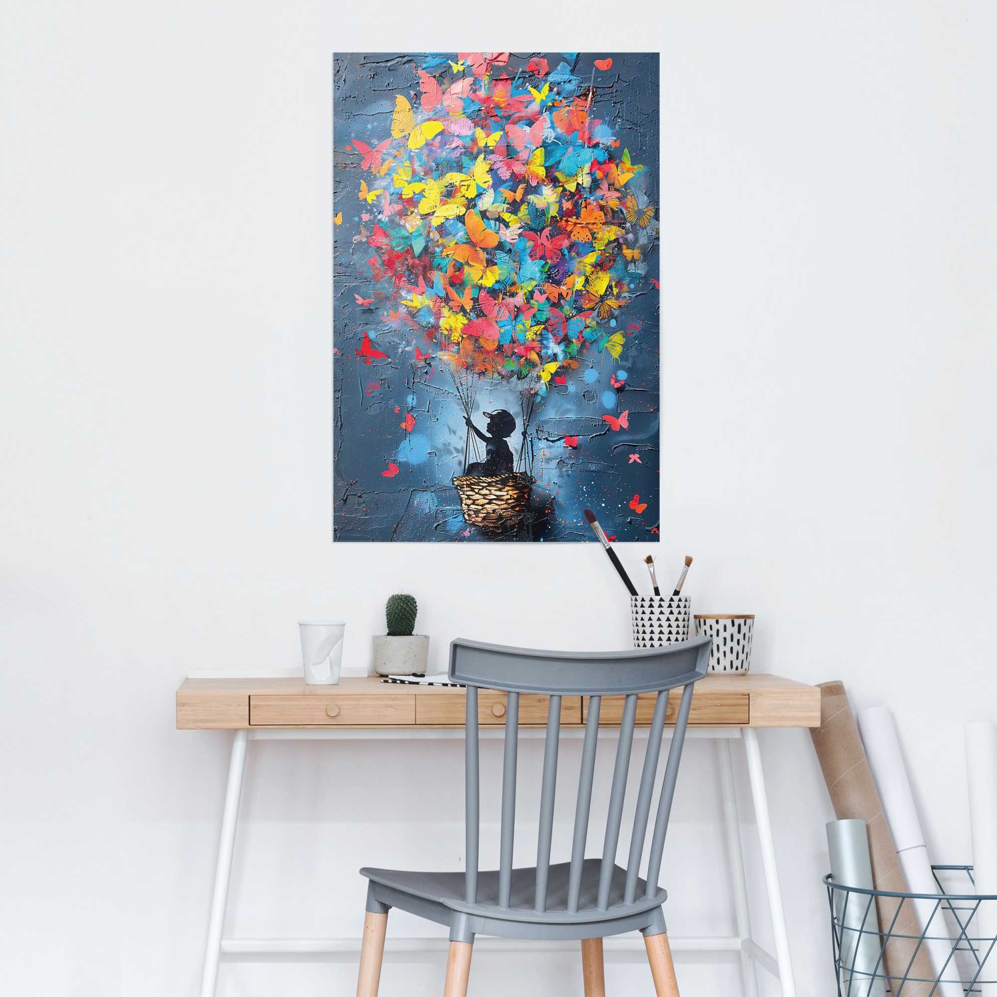 Reinders! Poster Balloon Kid, Wohnzimmer - Mehrfarbig - 150 gr. Papier - St günstig online kaufen