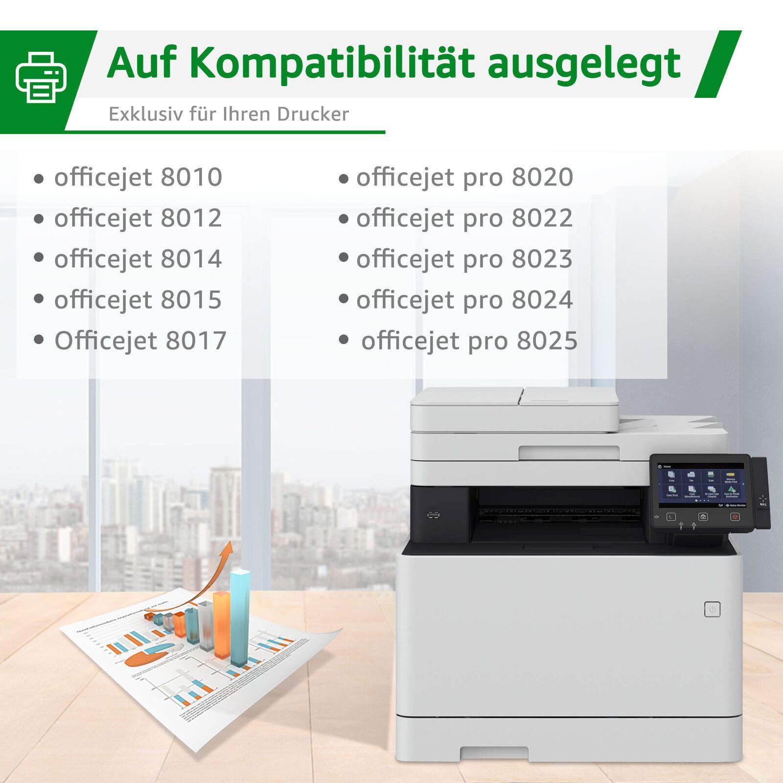 Greensky Patronen für HP 912 XL OfficeJet Pro 8012 8014 8015 Tintenpatrone