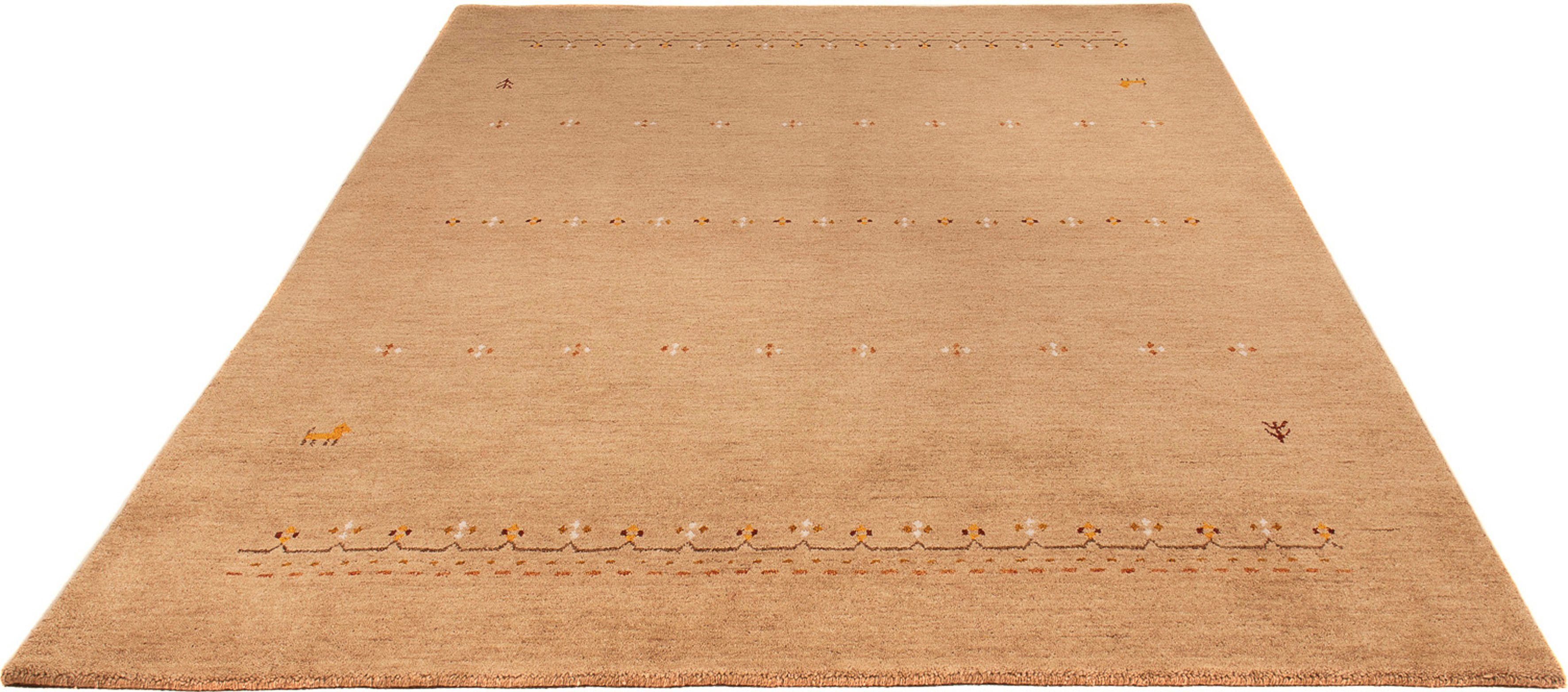Wollteppich Gabbeh - Loribaft Softy - 240 x 171 cm - hellbraun, morgenland, rechteckig, Höhe: 12 mm, Wohnzimmer, Einzelstück