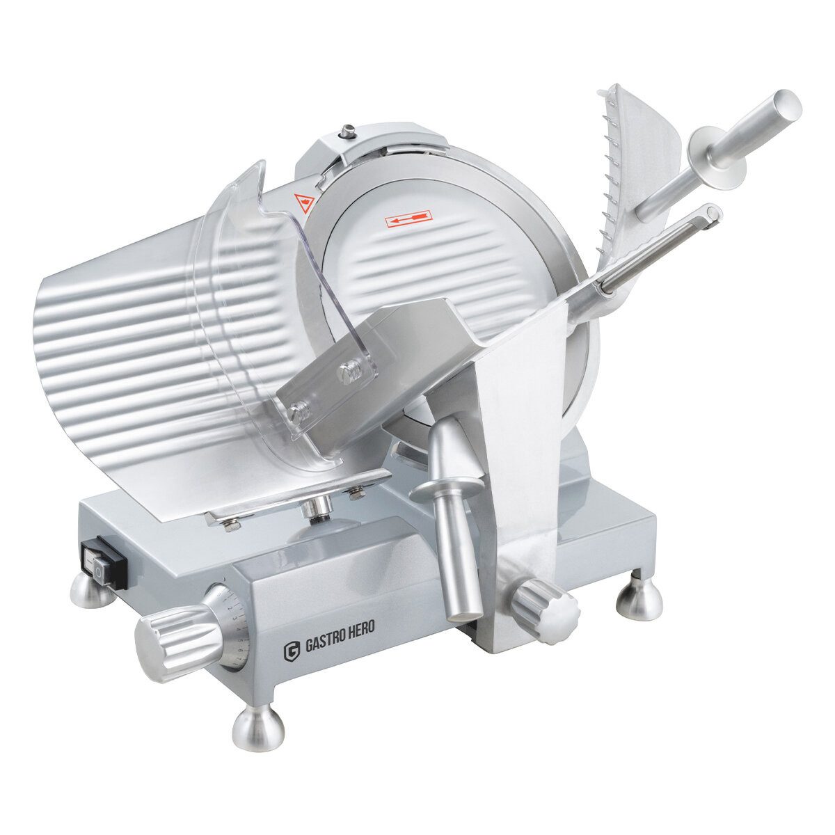 GastroHero Elektromesser Aufschnittmaschine ASM300, Wurstschneidemaschine, 250 W