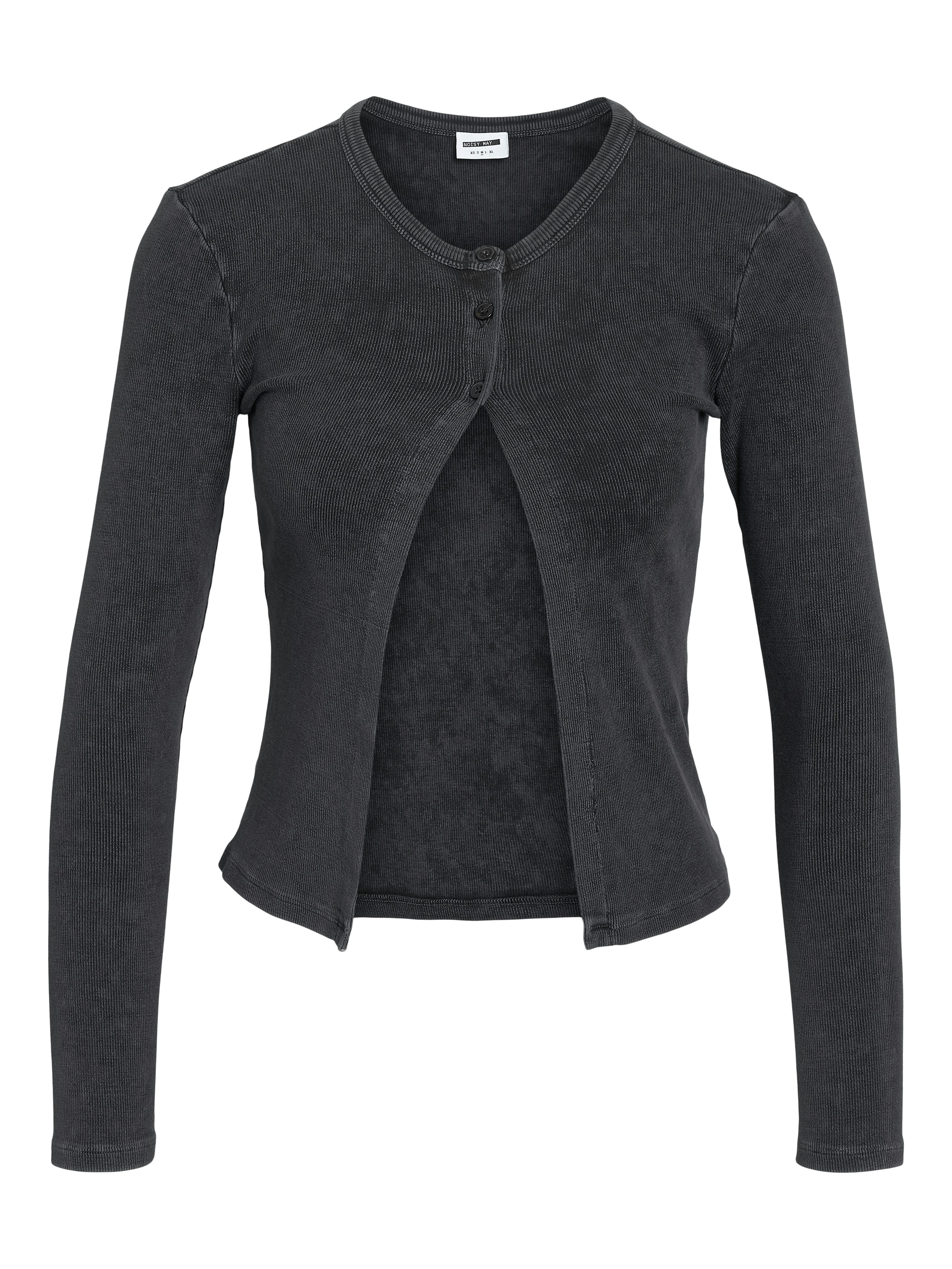 Noisy may Strickjacke NMMAYA L/S O NECK WASHED CARDIGAN NOOS gewaschene Optik