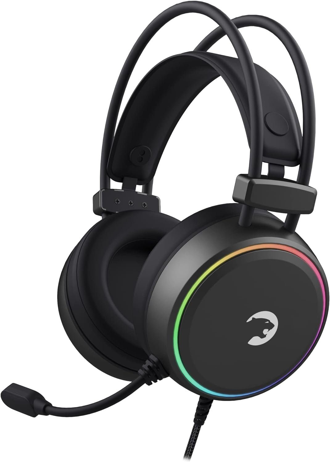 GAMEPOWER Gaming-Headset (Kabelgebunden für stabile, lagfreie Audioerfahrung, Mit Kabel, 7.1 Virtual Surround Sound kabelgebundene Kopfhörer mit 50-mm-Treibern)