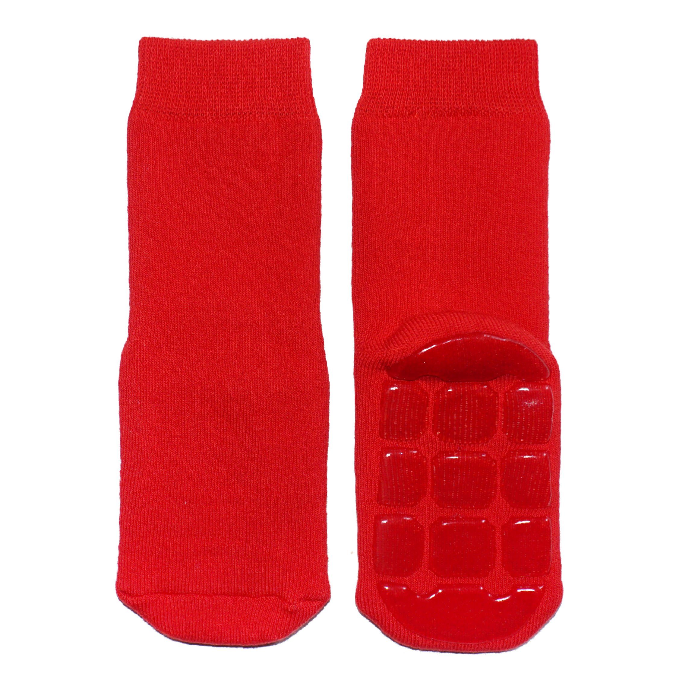 WERI SPEZIALS Strumpfhersteller GmbH ABS-Socken Kinder ABS-Socken >>Einfarbig: Turtle<< weiche Baumwolle mit Frottee