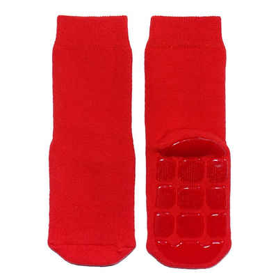 WERI SPEZIALS Strumpfhersteller GmbH ABS-Socken Kinder ABS-Socken >>Einfarbig: Turtle<< aus Baumwolle mit Frottee