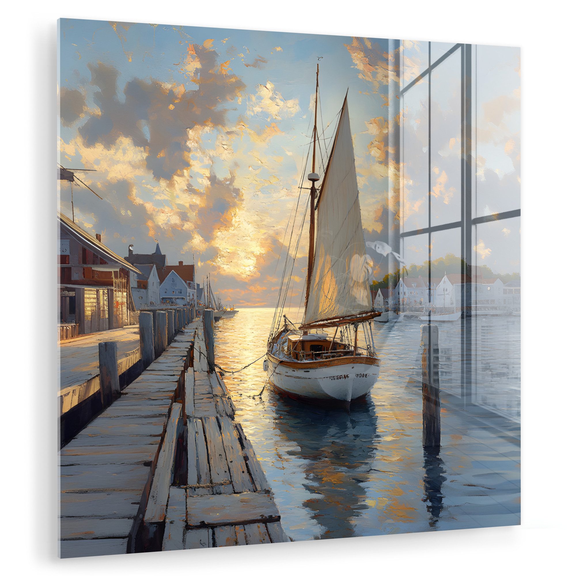 MuchoWow Acrylglasbild Segelboot - Sonne - günstig online kaufen