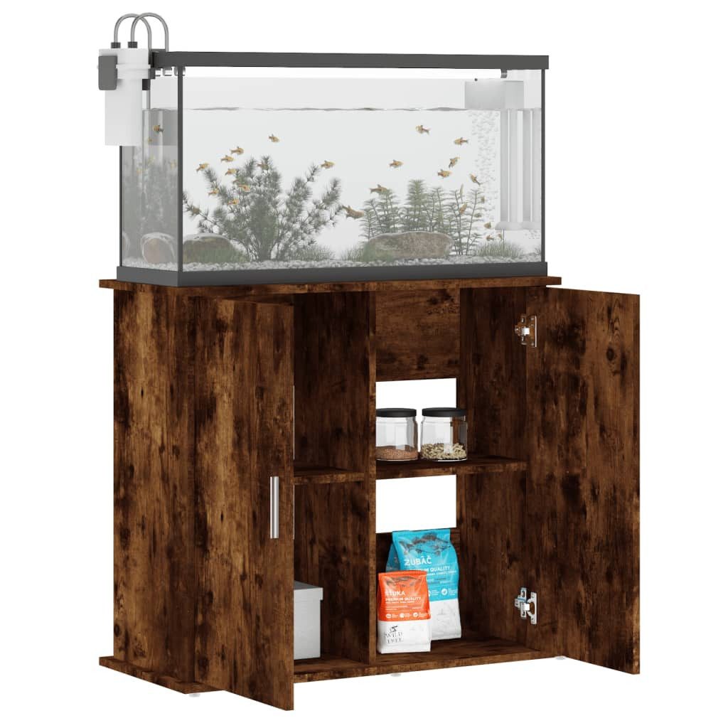 vidaXL Aquariumunterschrank Aquariumständer Räuchereiche 81x36x73 cm günstig online kaufen
