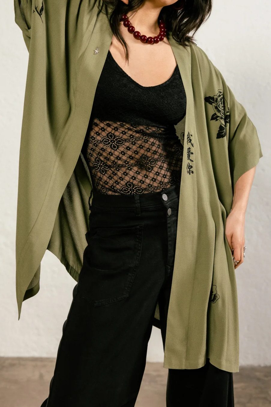 Freeman T. Porter Hemdbluse Kanna Rose Outerwear cardigan - Kimono Damen - Cardigan