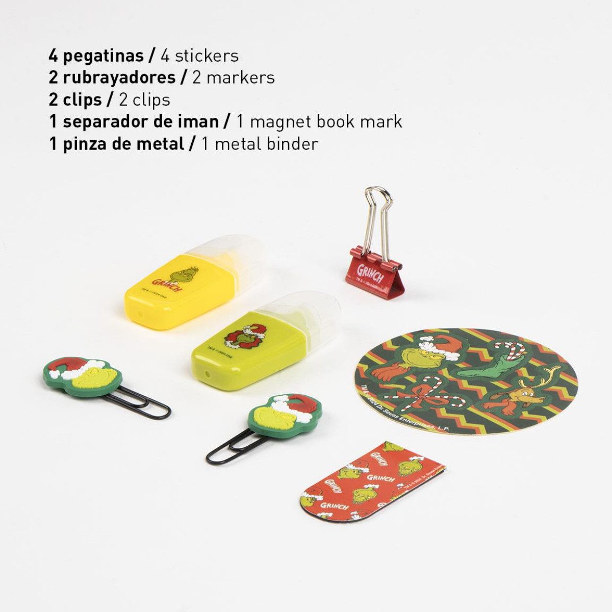 Cerda Weihnachtsfigur Grinch Schreibwaren Set Weihnachten günstig online kaufen