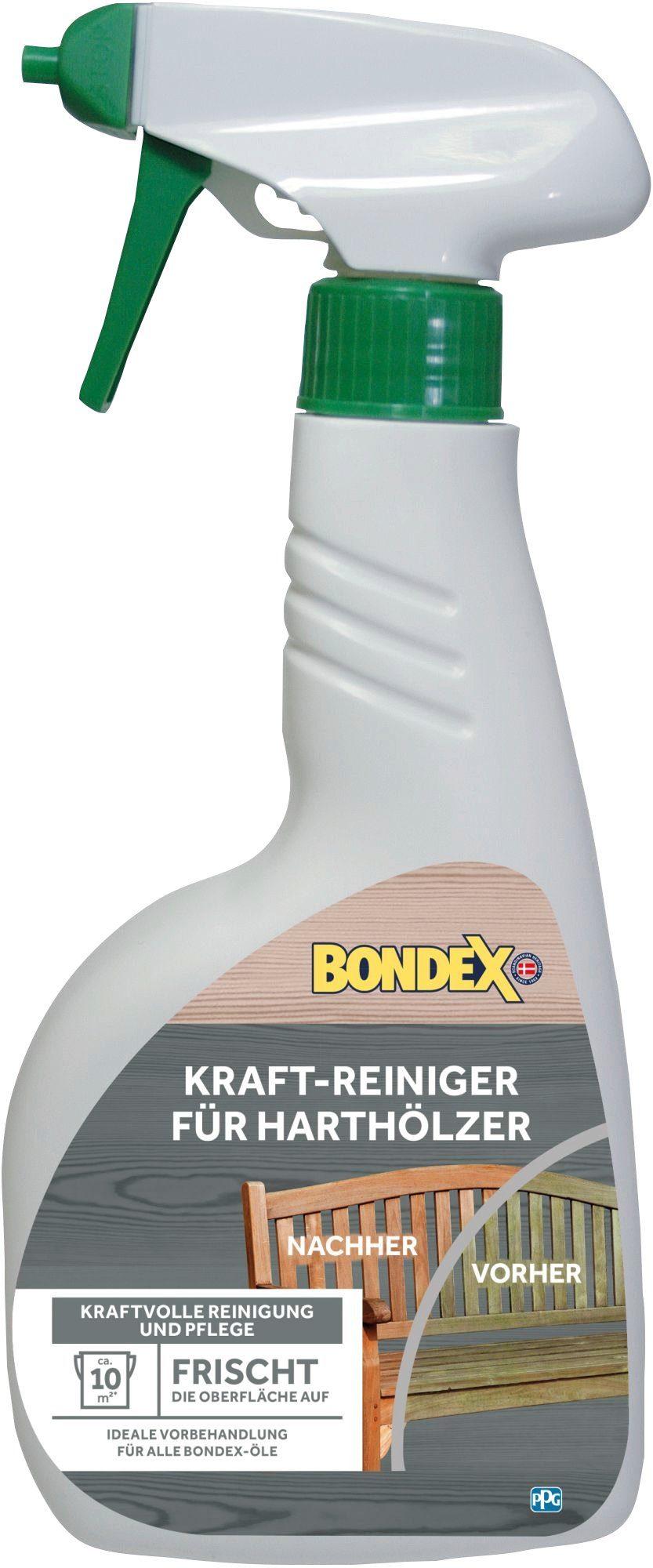 Bondex KRAFT-REINIGER Holzreiniger (Für Harthölzer, farblos, 0,5 l)