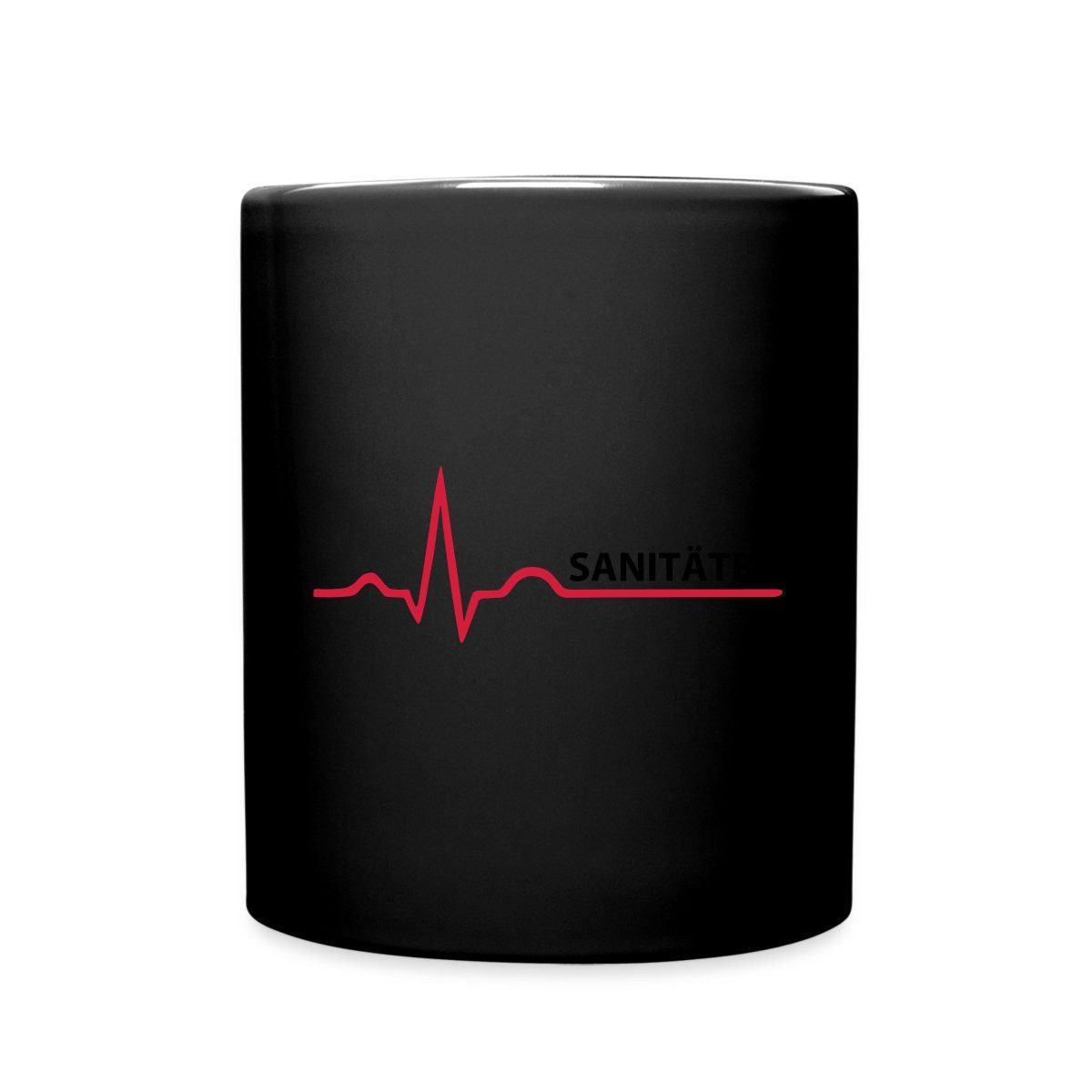 Spreadshirt Tasse Sanitäter Herzschlag Rettungsdienst EKG Tasse Einfarbig, Keramik