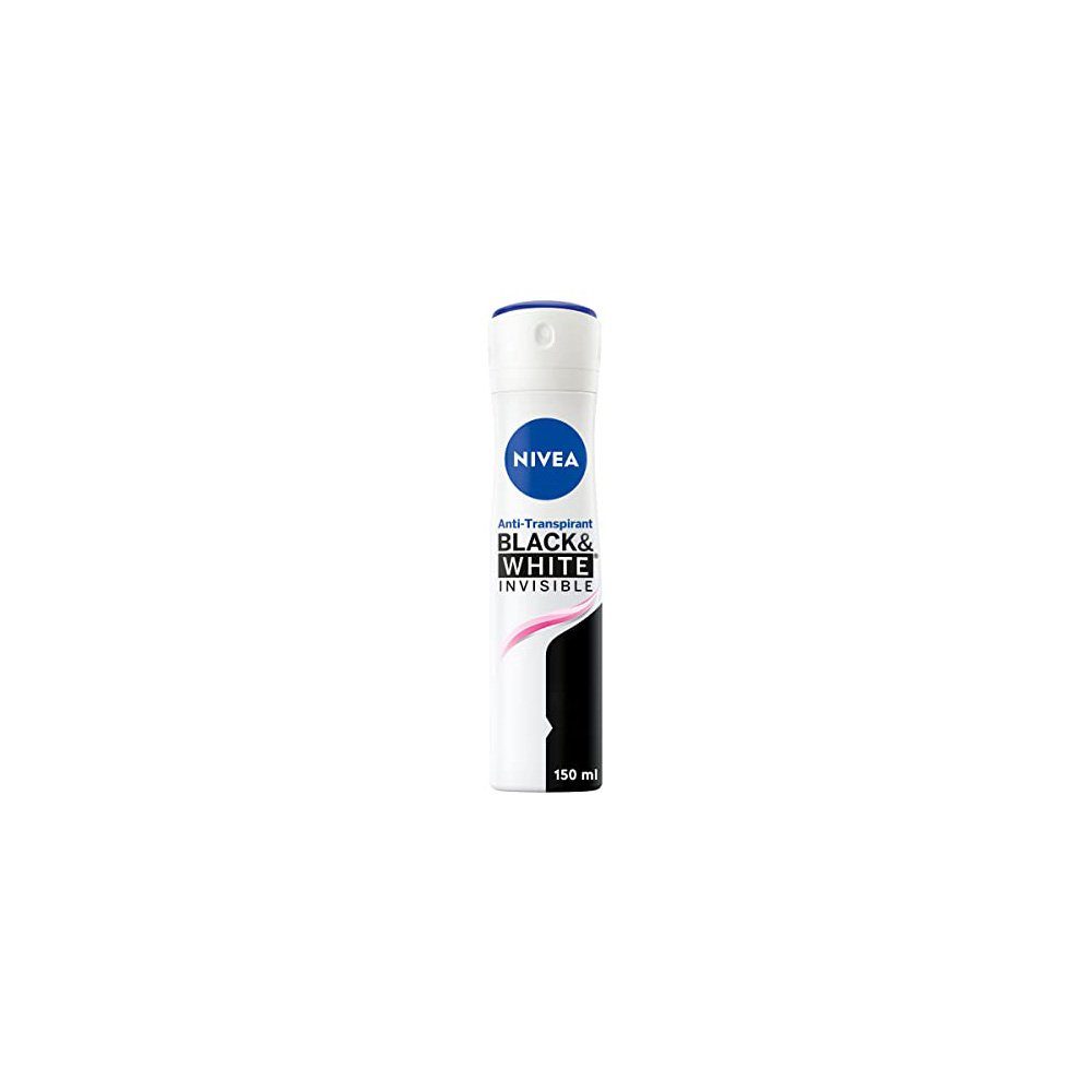Nivea Deo-Spray Black & Spray (150 White Clear Invisible Anti-Transpirant ml), Deo