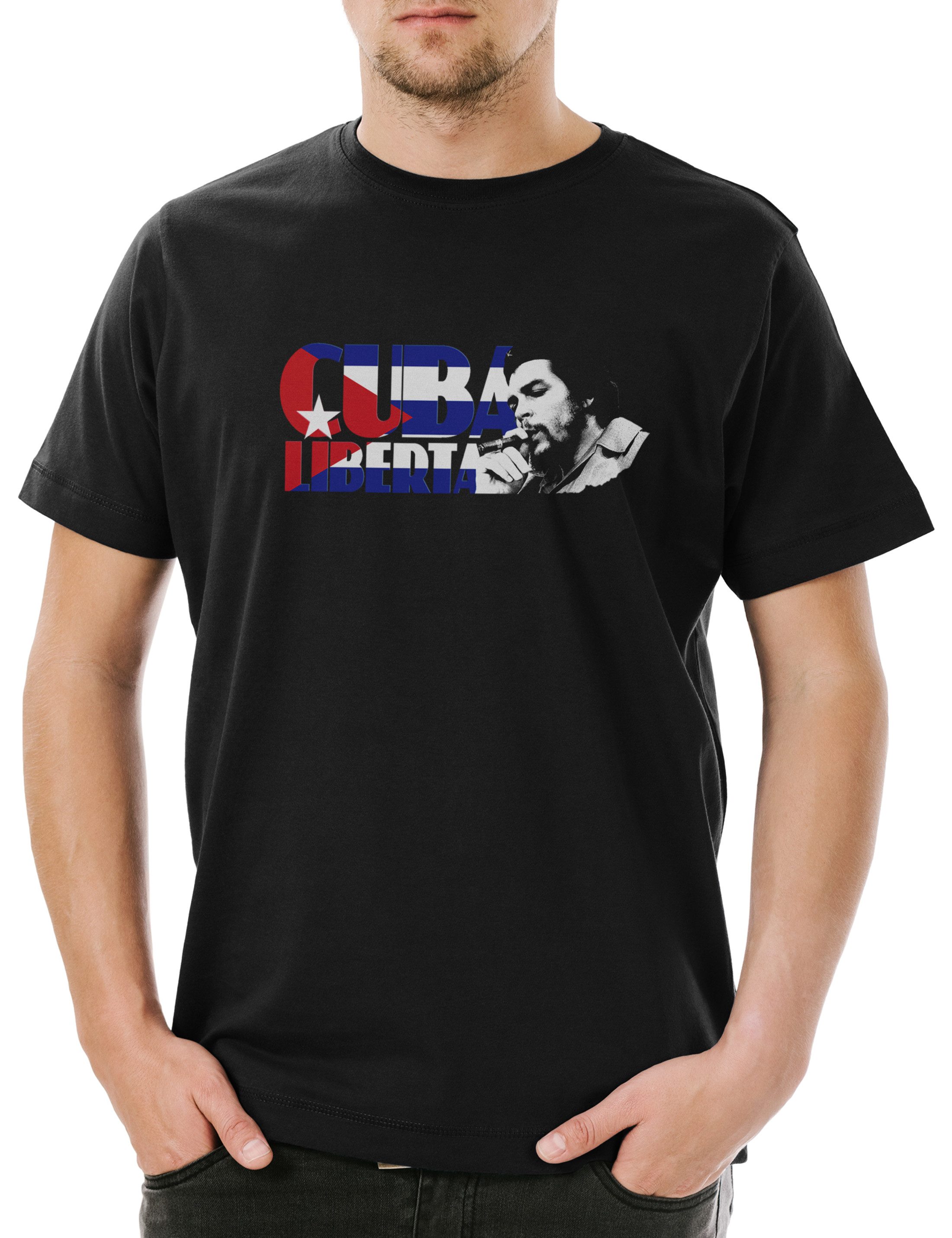 Print-Shirt Che Guevara Liberta Herren T-Shirt Cuba Kuba Guerilla Comandante