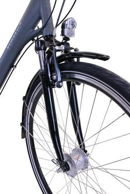 HAWK Bikes Cityrad HAWK City Wave Deluxe Plus Grey, 7 Gang Shimano Nexus Schaltwerk, für Damen und Herren